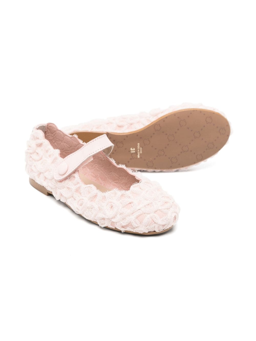 Shop Eli1957 Floral Lace-appliqué Ballerina Shoes In Pink