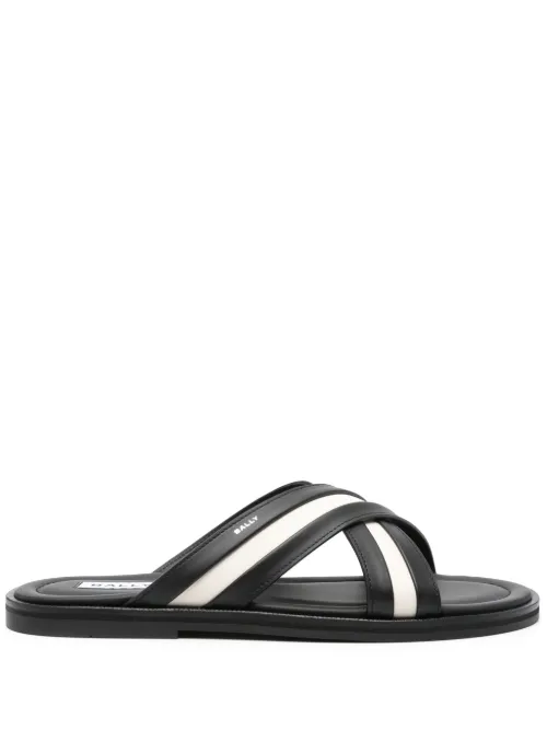Bally sandales Glide en cuir - Noir - Bally - Modalova