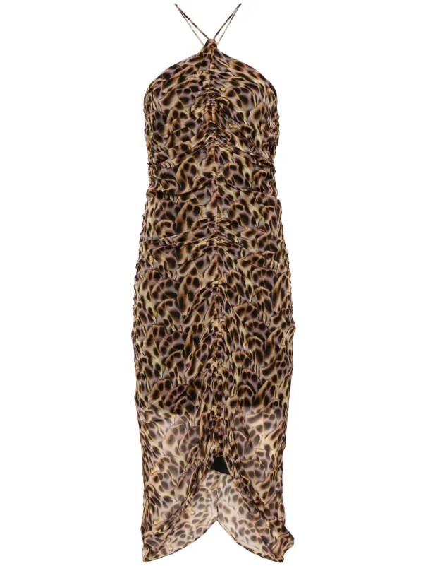 Oasis leopard print midi dress top