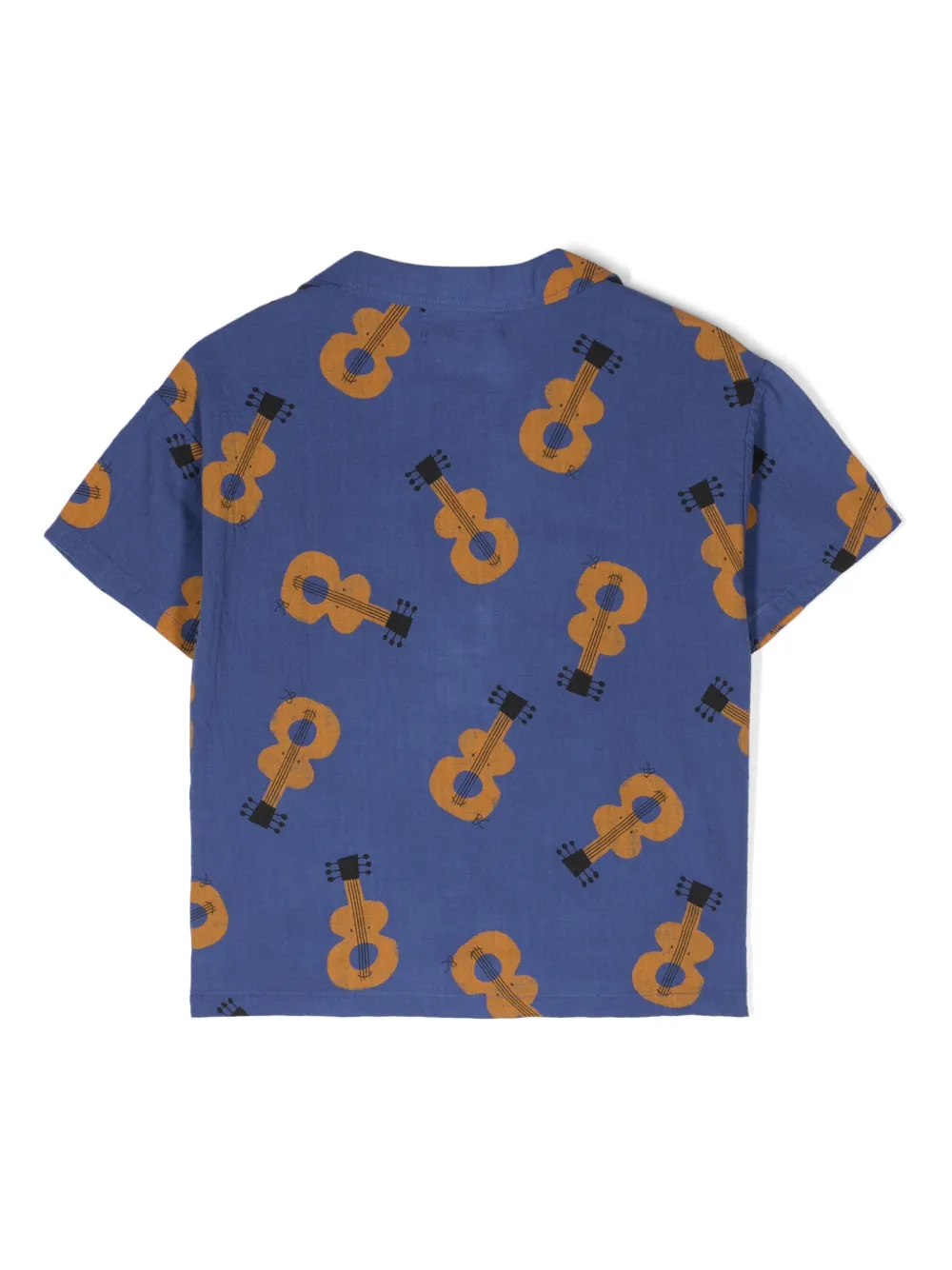 Shop Bobo Choses Guitar-print Cotton Shirt In Blau