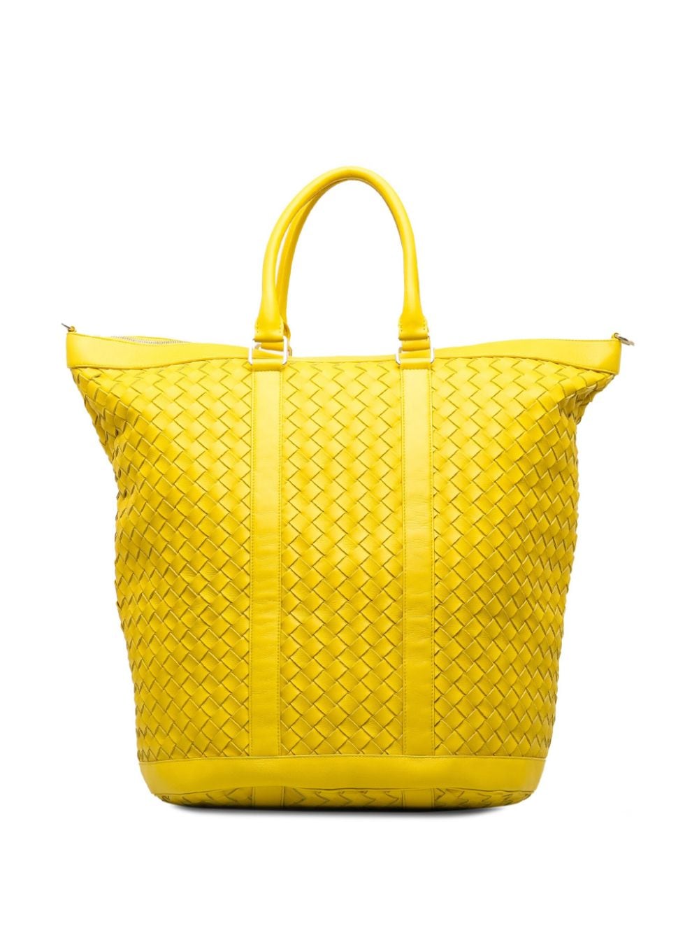 Pre-owned Bottega Veneta 2012-2023 Intrecciato Tote Bag In Yellow