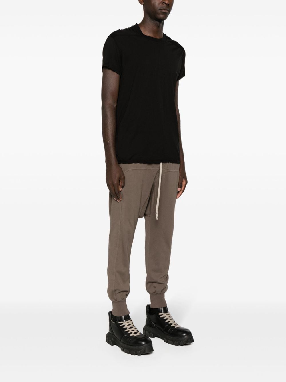 Shop Rick Owens Drkshdw Small Level Cotton T-shirt In 黑色