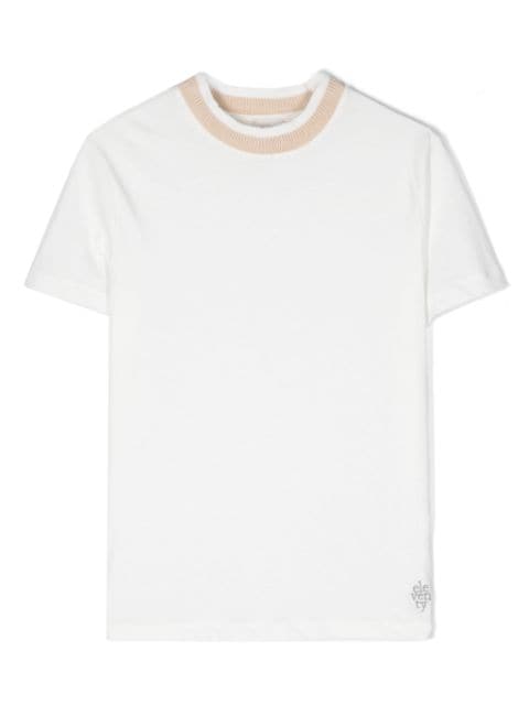 Eleventy Kids logo-embroidered cotton t-shirt