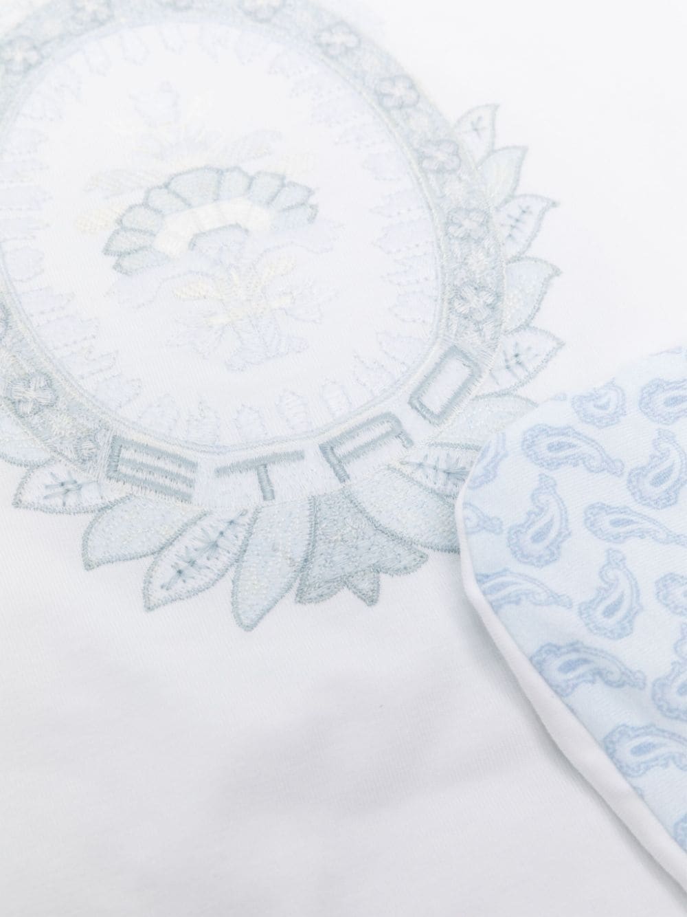 ETRO KIDS motif-embroidered paisley-print blanket (78cm x 78cm) - Blauw