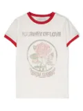 Golden Goose Kids rose-print cotton T-shirt - White