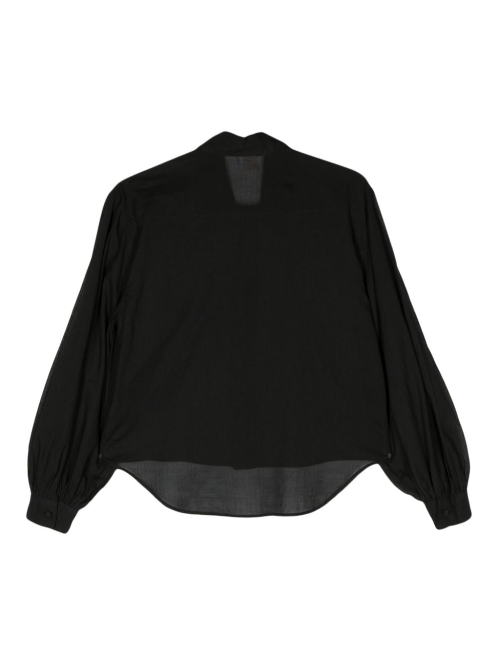 Shop Merci Semi-sheer Cotton Shirt In Black