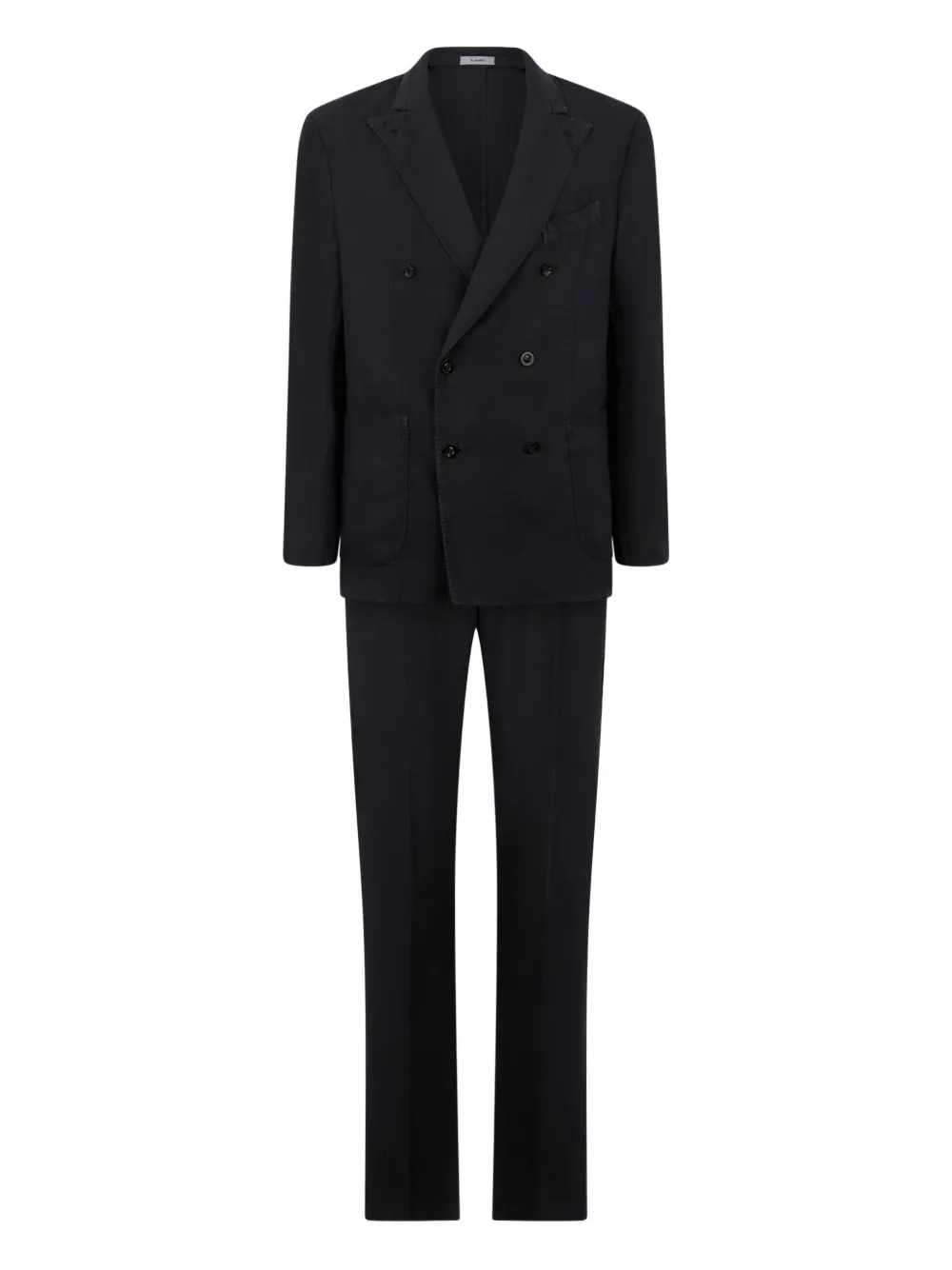 Boglioli double-breasted patch-pocket suit Blauw