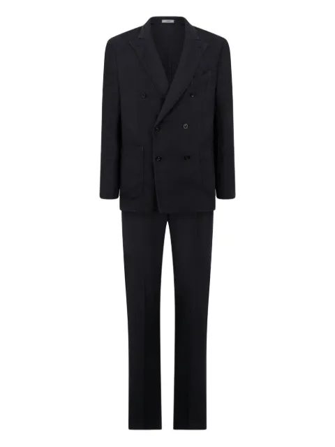 Boglioli double-breasted patch-pocket suit