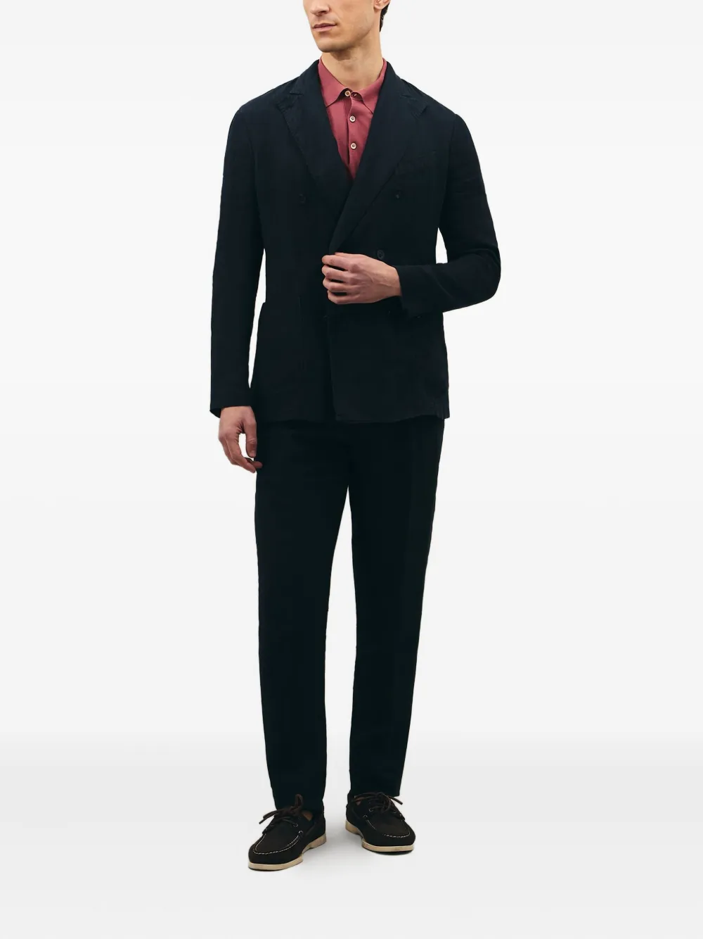 Boglioli double-breasted patch-pocket suit Blauw