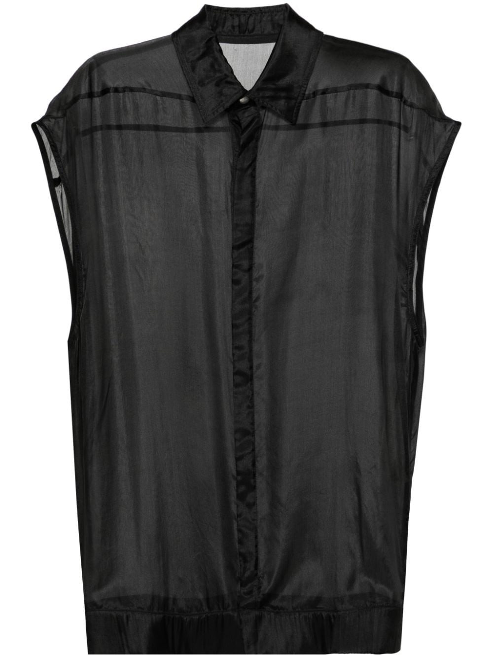 Rick Owens Zijden blouse Zwart