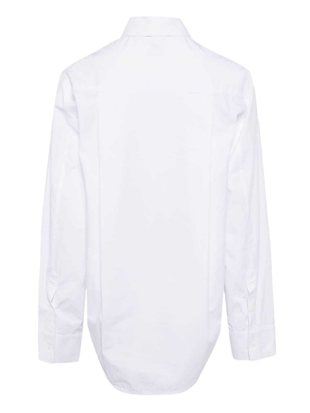 Shop Aexae Sh Cotton Wide Sleeve Shirt In White