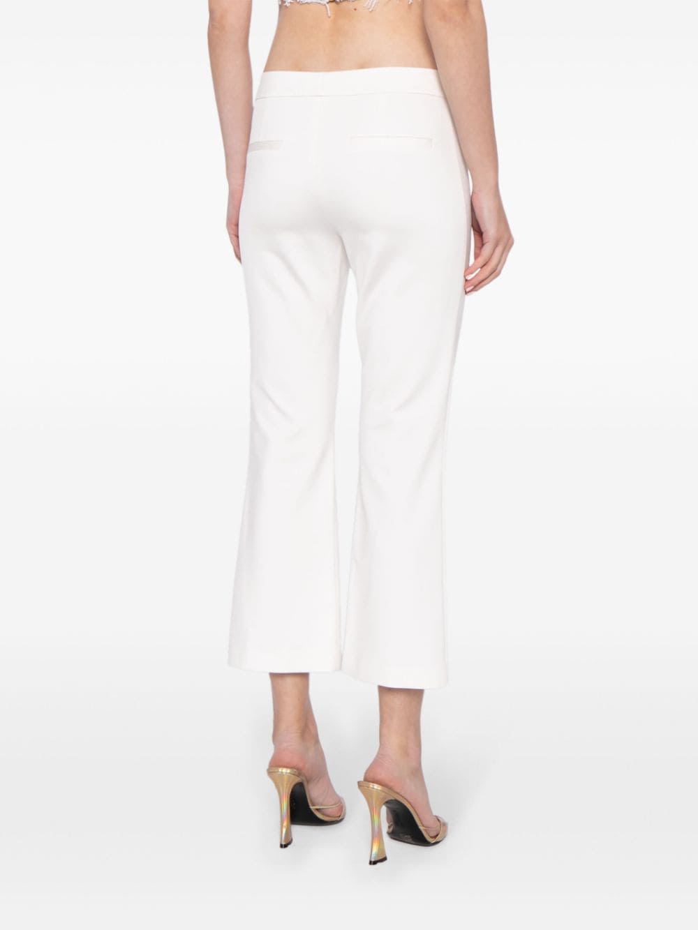 Shop Alice And Olivia Walker Cropped Trousers In White