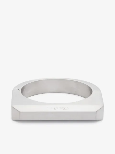 Rick Owens logo-engraved brushed bracelet