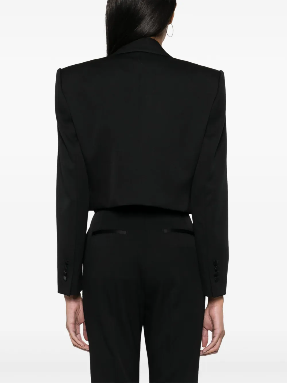 Shop Dolce & Gabbana Tailored Cropped Blazer In Black