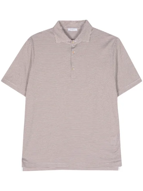 Boglioli striped polo collar