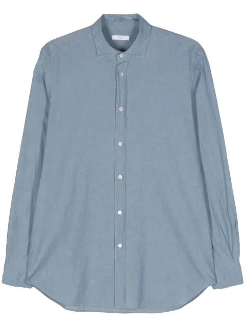 Boglioli slub-texture cotton shirt