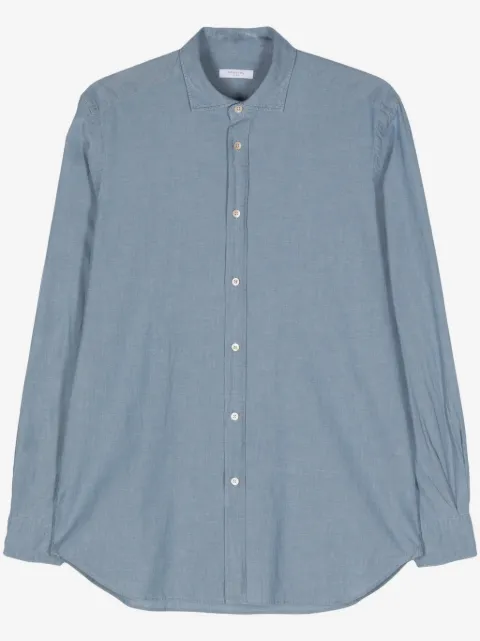 Boglioli slub-texture cotton shirt