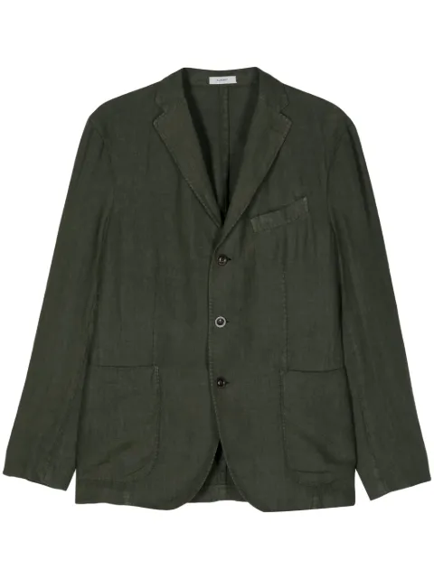 Boglioli linen single-breasted blazer