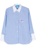 Merci detachable-collar striped shirt - White