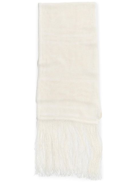 OUR LEGACY open-knit fringed scarf