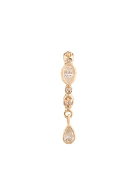 Celine Daoust 14kt yellow gold diamond hoop earring