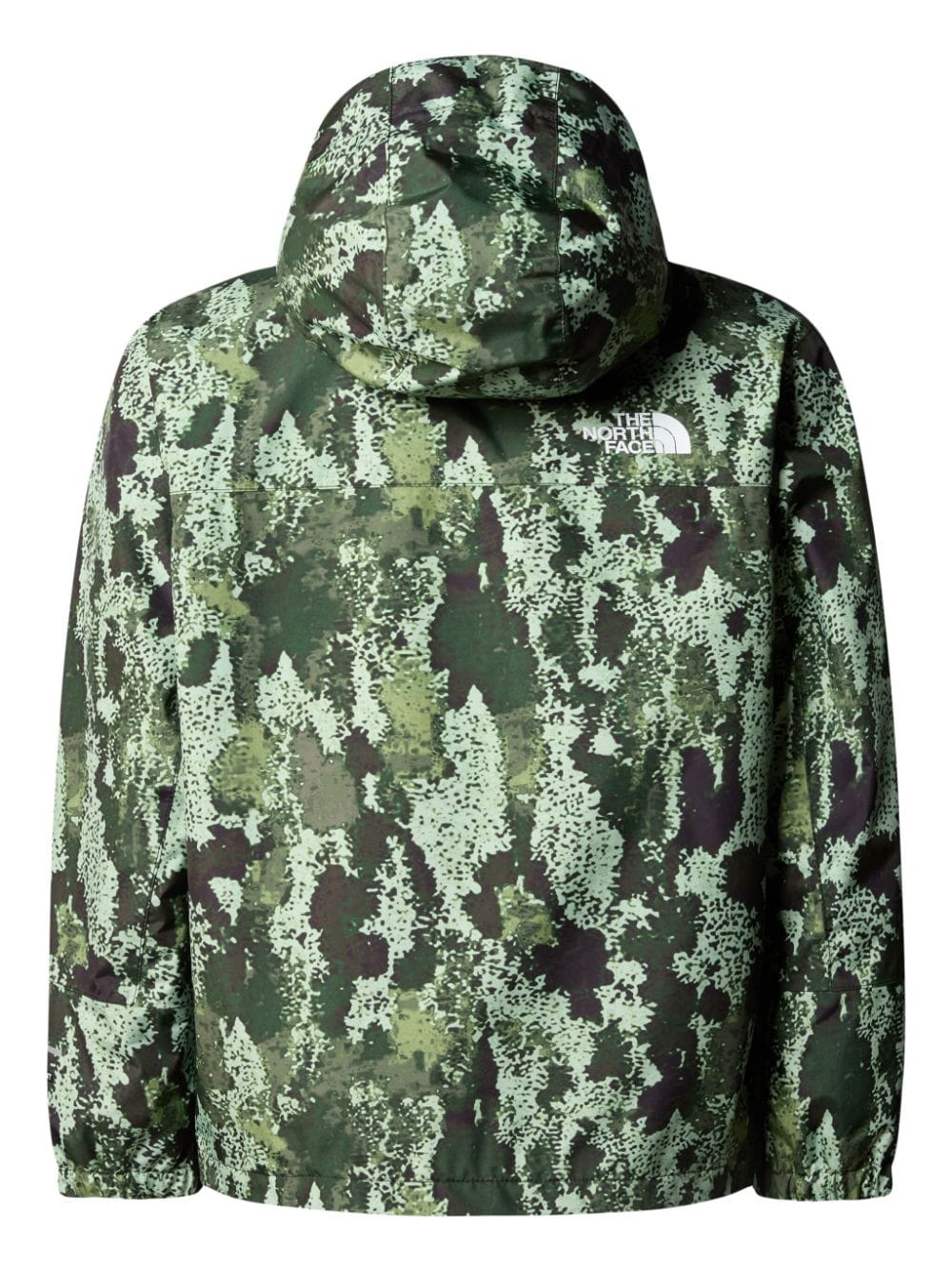Shop The North Face Camouflage-print Hooded Jacket In Green