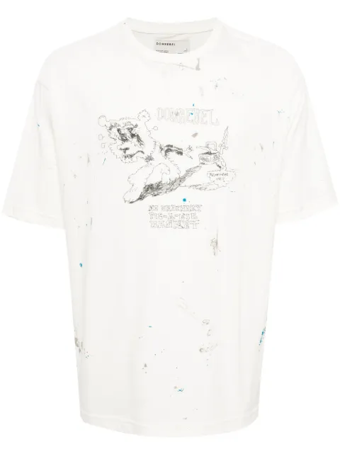 DOMREBEL Scuff Picnic paint-detail T-shirt