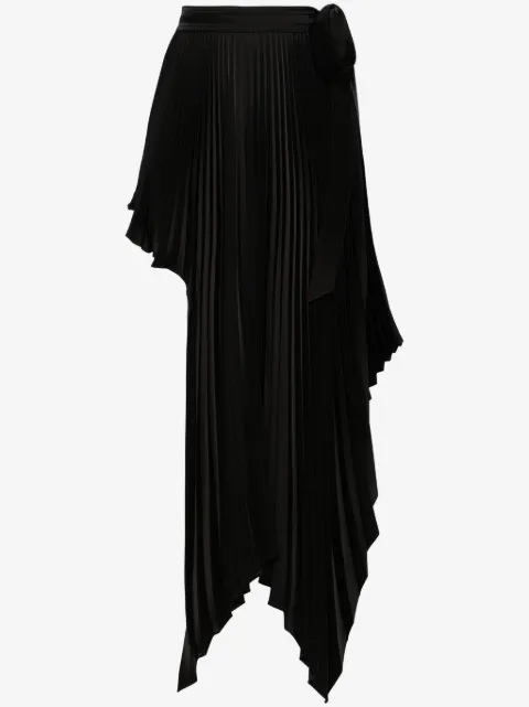 Peter Do Sliced pleated wrap skirt