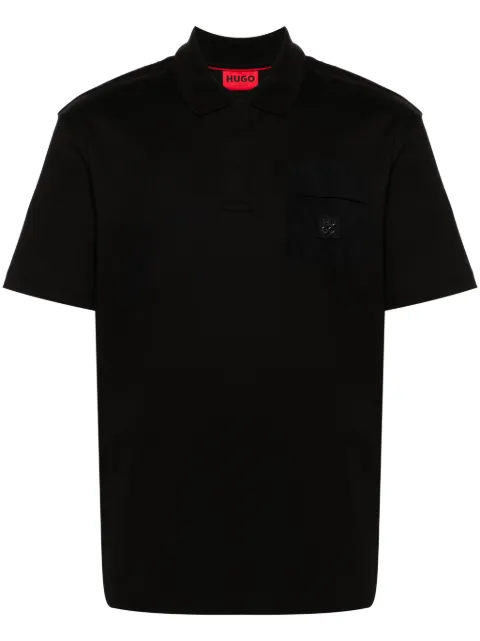 HUGO playera tipo polo con aplique del logo