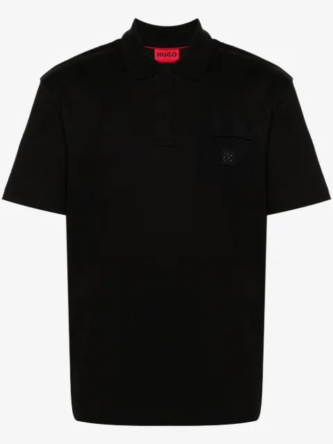 HUGO Poloshirt mit Logo-Applikation