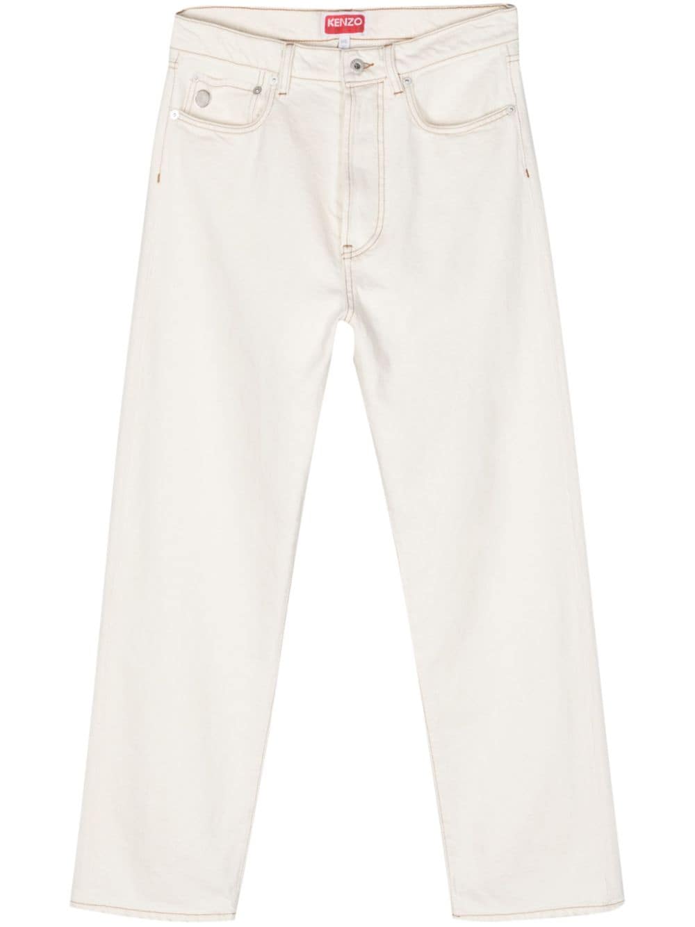 Kenzo Asagao straight cropped jeans Wit