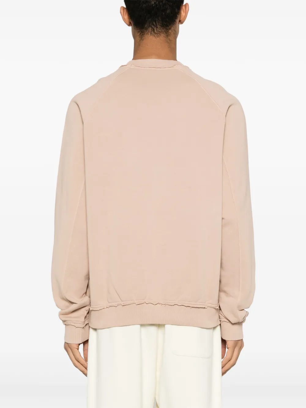 HUGO Katoenen sweater met logoprint Beige