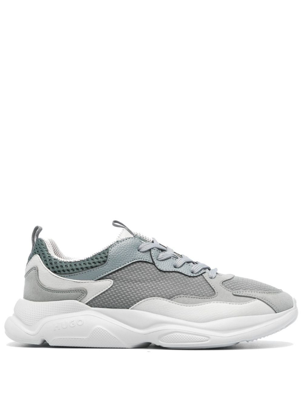 Hugo Panelled Low-top Sneakers In Grey