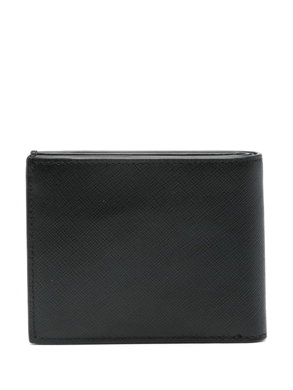 Shop Calvin Klein Logo-plaque Bi-fold Wallet In Black