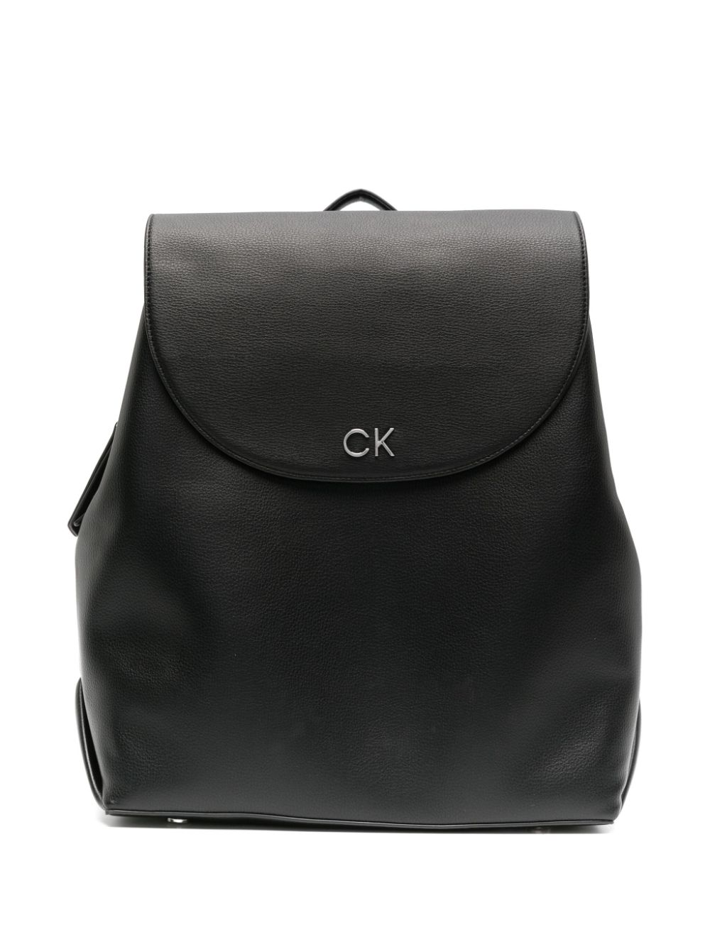 Calvin Klein Logo-plaque Laptop Backback In Black