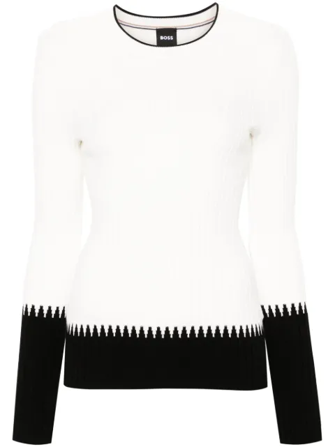 BOSS Fedrina ribbed-knit top 