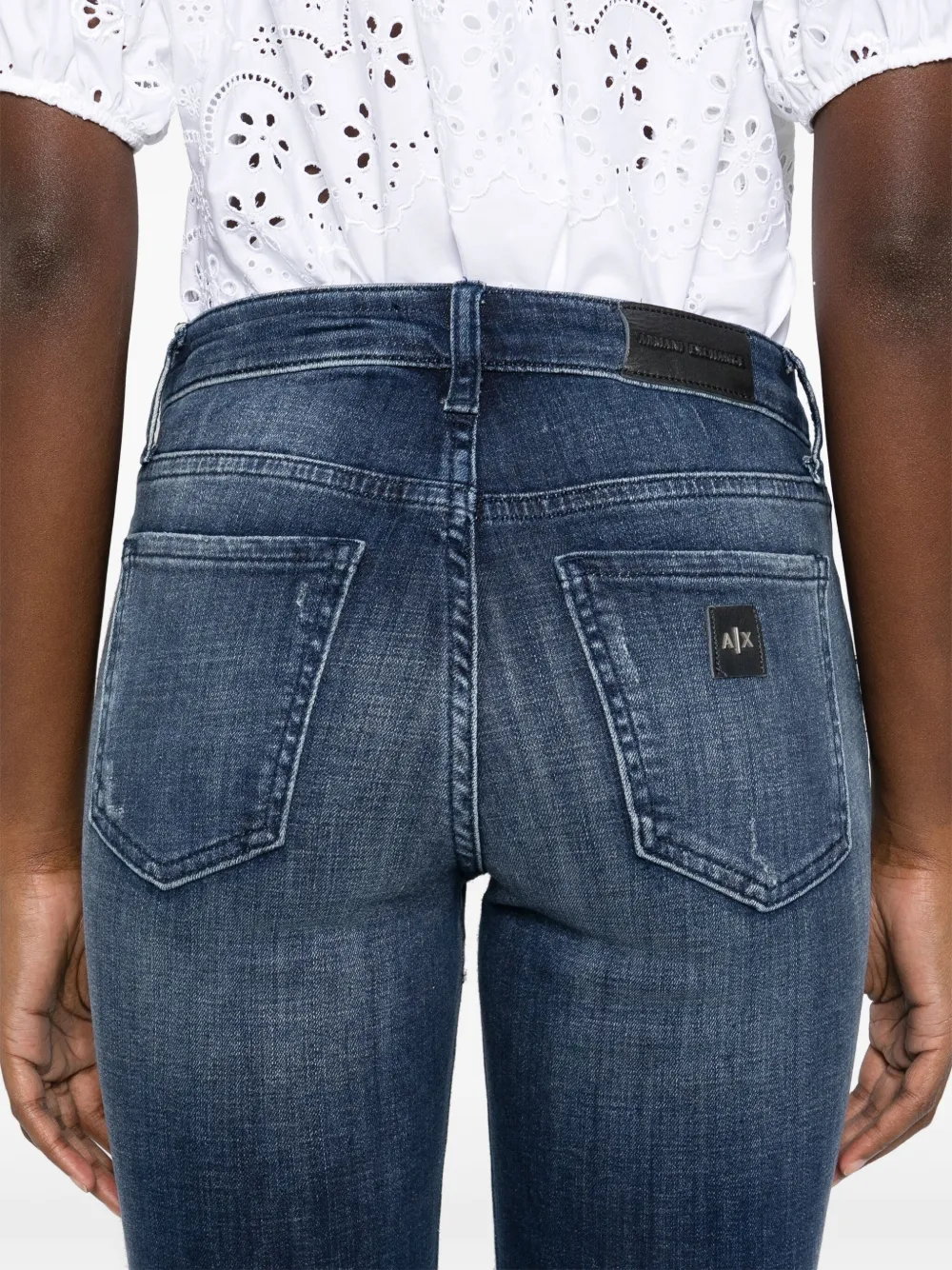 Armani Exchange Stonewashed jeans Blauw