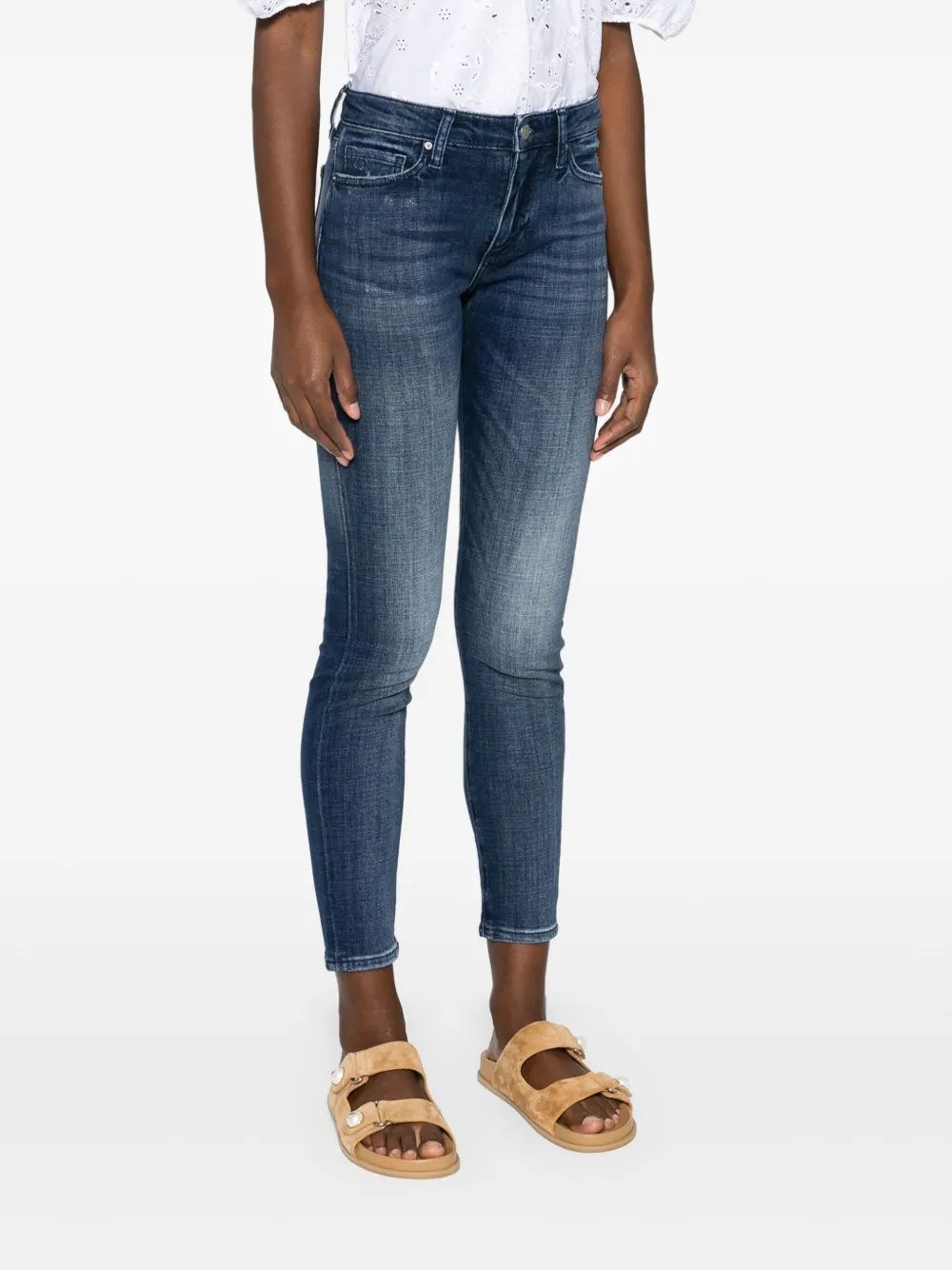 Armani Exchange Stonewashed jeans Blauw