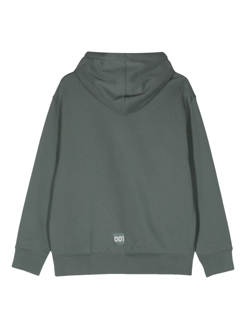 Shop Armani Exchange Logo-embroidered Cotton Hoodie In Green