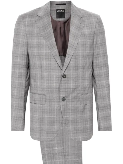 Zegna checked single-breasted suit