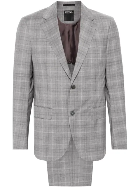 Zegna checked single-breasted suit