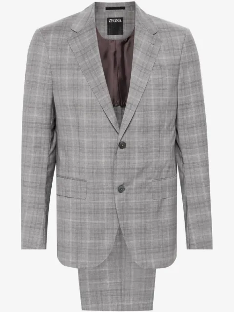 Zegna checked single-breasted suit