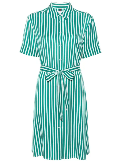Tommy Hilfiger vestido camisero midi con rayas estampadas
