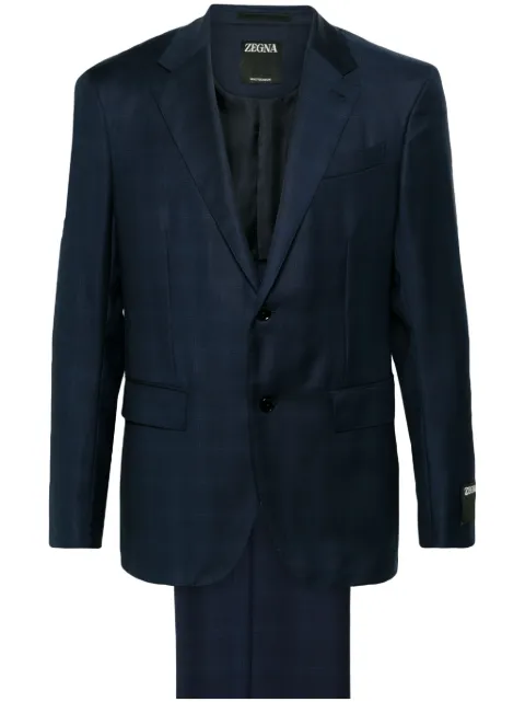 Zegna costume boutonné à carreaux