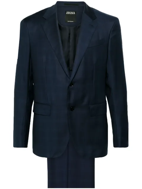 Zegna checked single-breasted suit