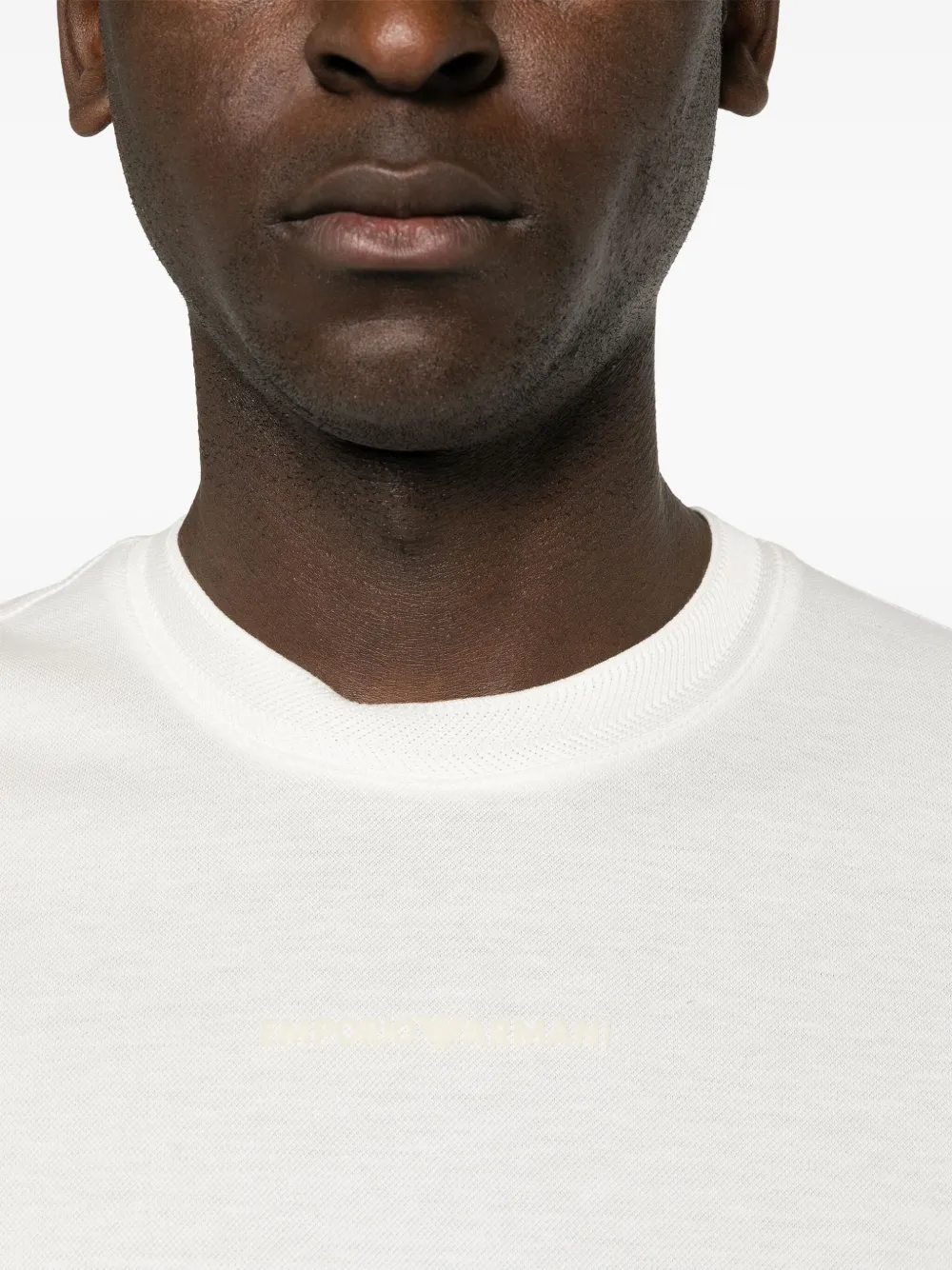 Emporio Armani Katoenen T-shirt met logo-applicatie Wit