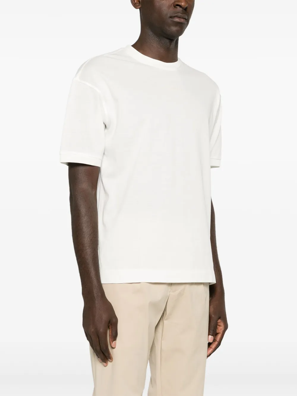 Emporio Armani Katoenen T-shirt met logo-applicatie Wit