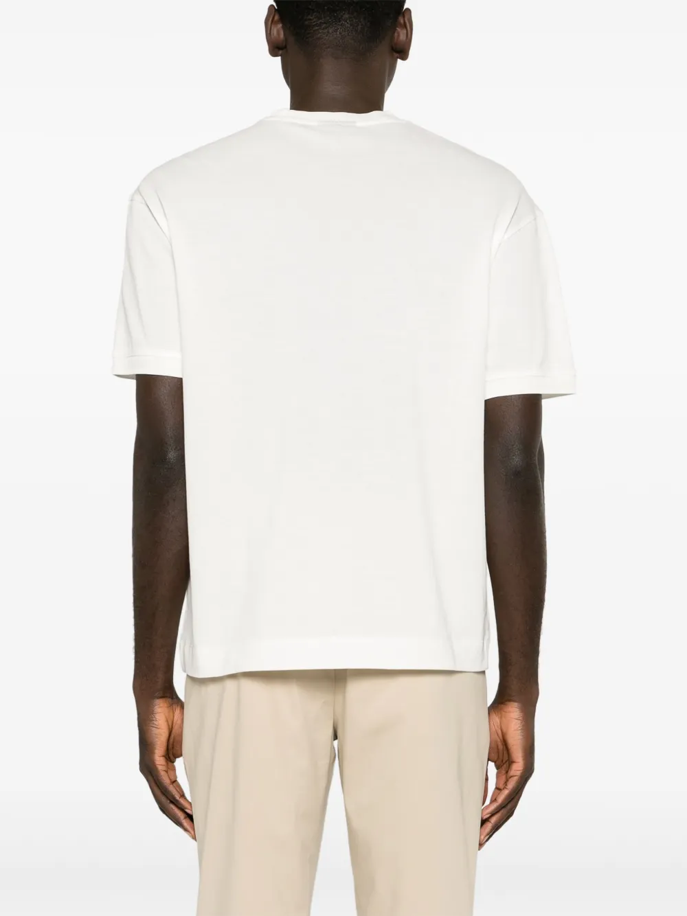 Emporio Armani Katoenen T-shirt met logo-applicatie Wit