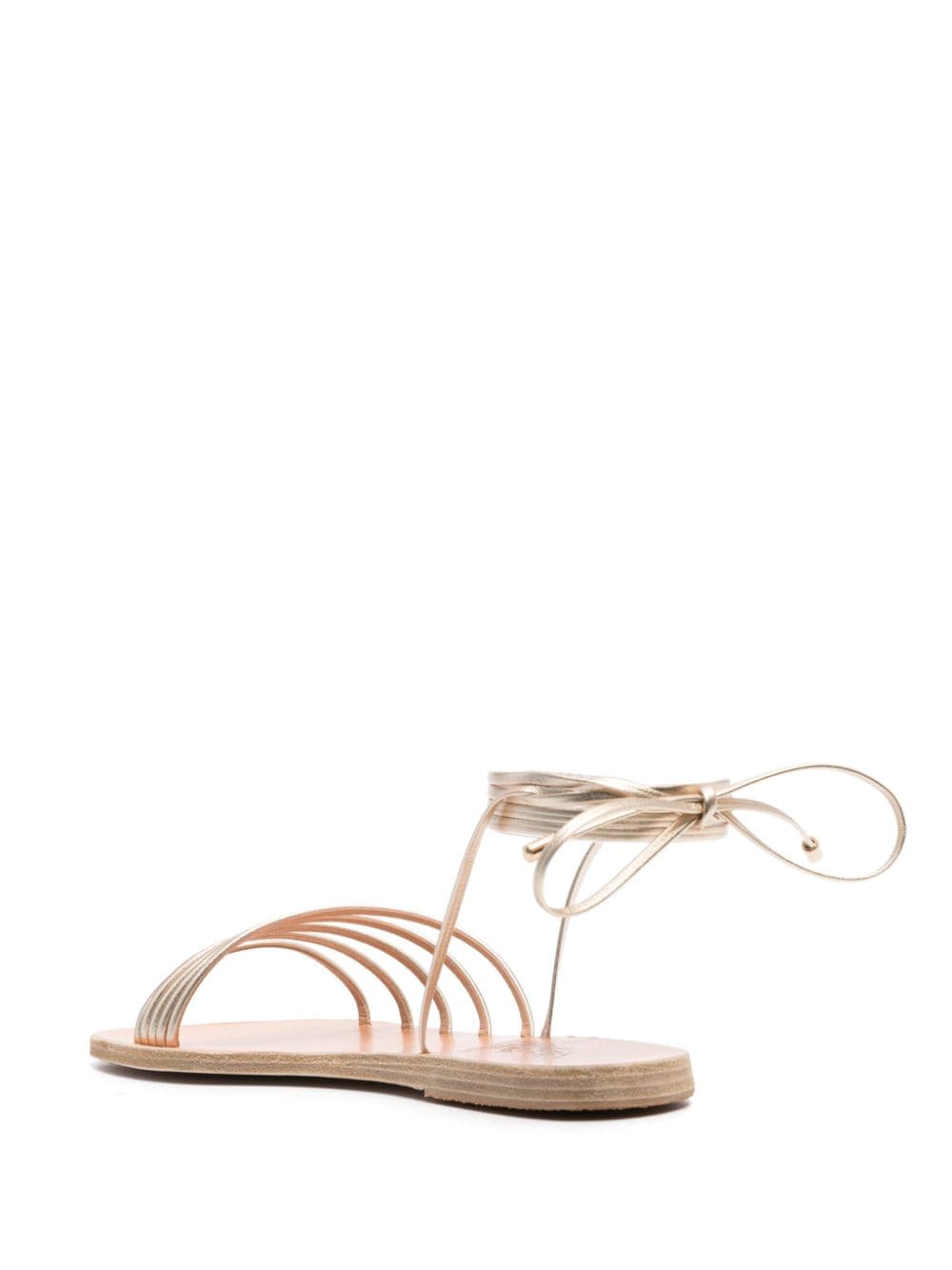 Shop Ancient Greek Sandals Ipoliti Ankle-tie Sandals In Gold