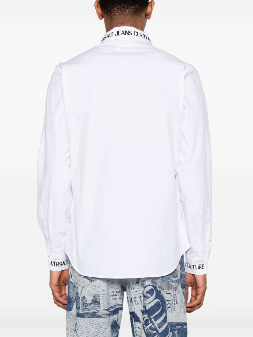 Versace Jeans Couture Katoenen overhemd met print Wit